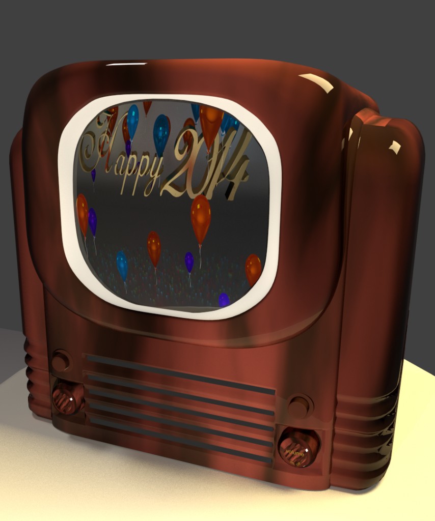 TV set from 50s and New year 2014 preview image 1